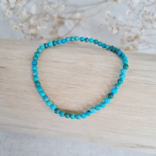 Tyrkys náramek 3,5 mm AA kvalita (komunikace, klid, štěstí, prosperita)